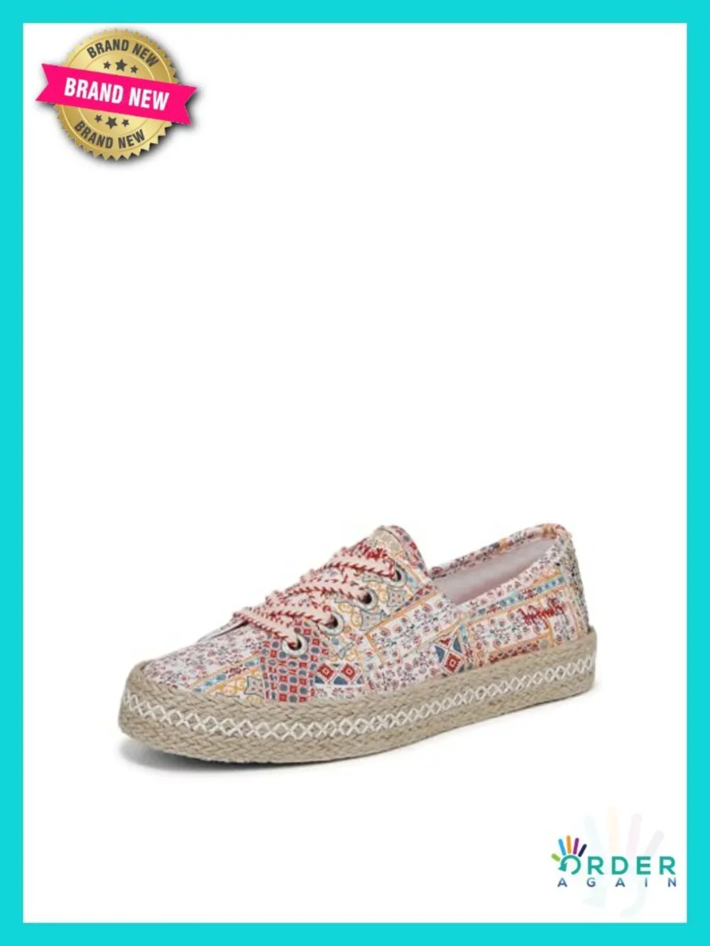 Canvas Espadrille Sneakers - Cushioned Footbed, Vegan, Lace-Up